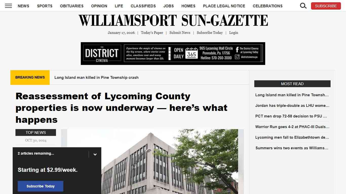 Reassessment of Lycoming County properties is now underway — here’s what happens | News, Sports, Jobs - Williamsport Sun-Gazette